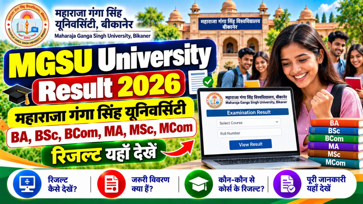 MGSU University Result 2026