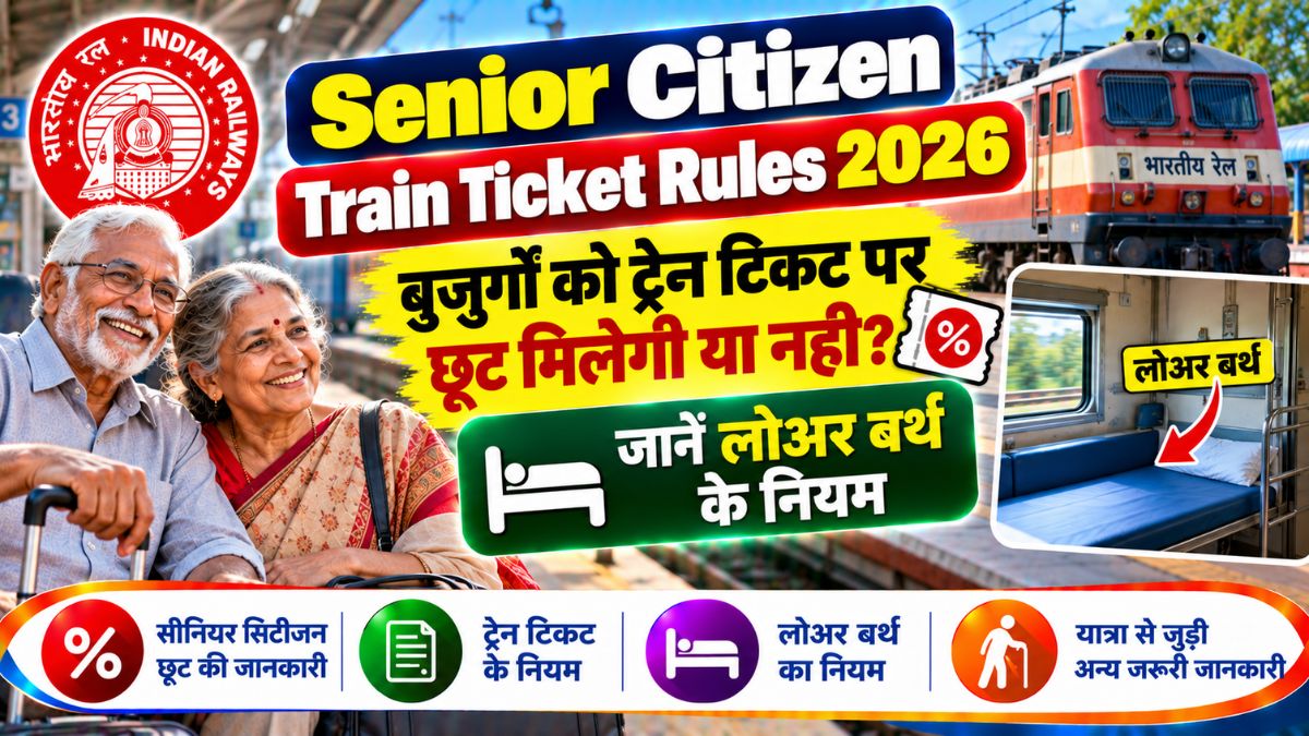 Senior Citizen Train Ticket Rules 2026