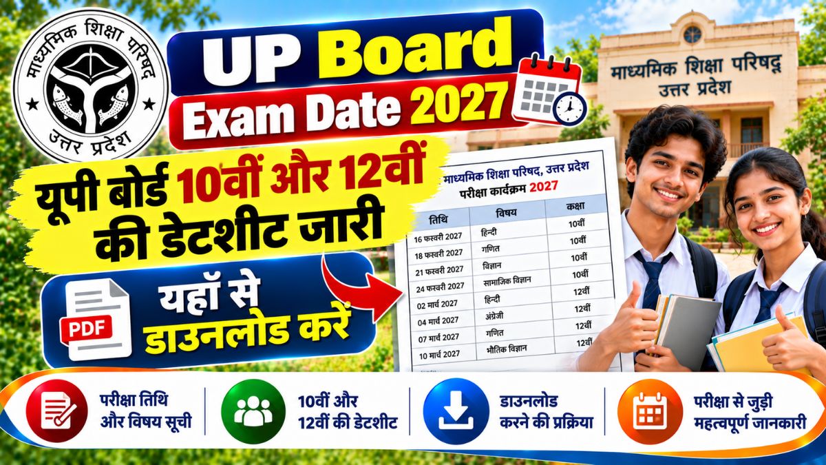 UP Board Exam Date Sheet 2027